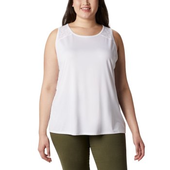 Columbia Peak To Point II Plus Size, Camiseta Sin Manga Blancos Para Mujer | 852701-FSH